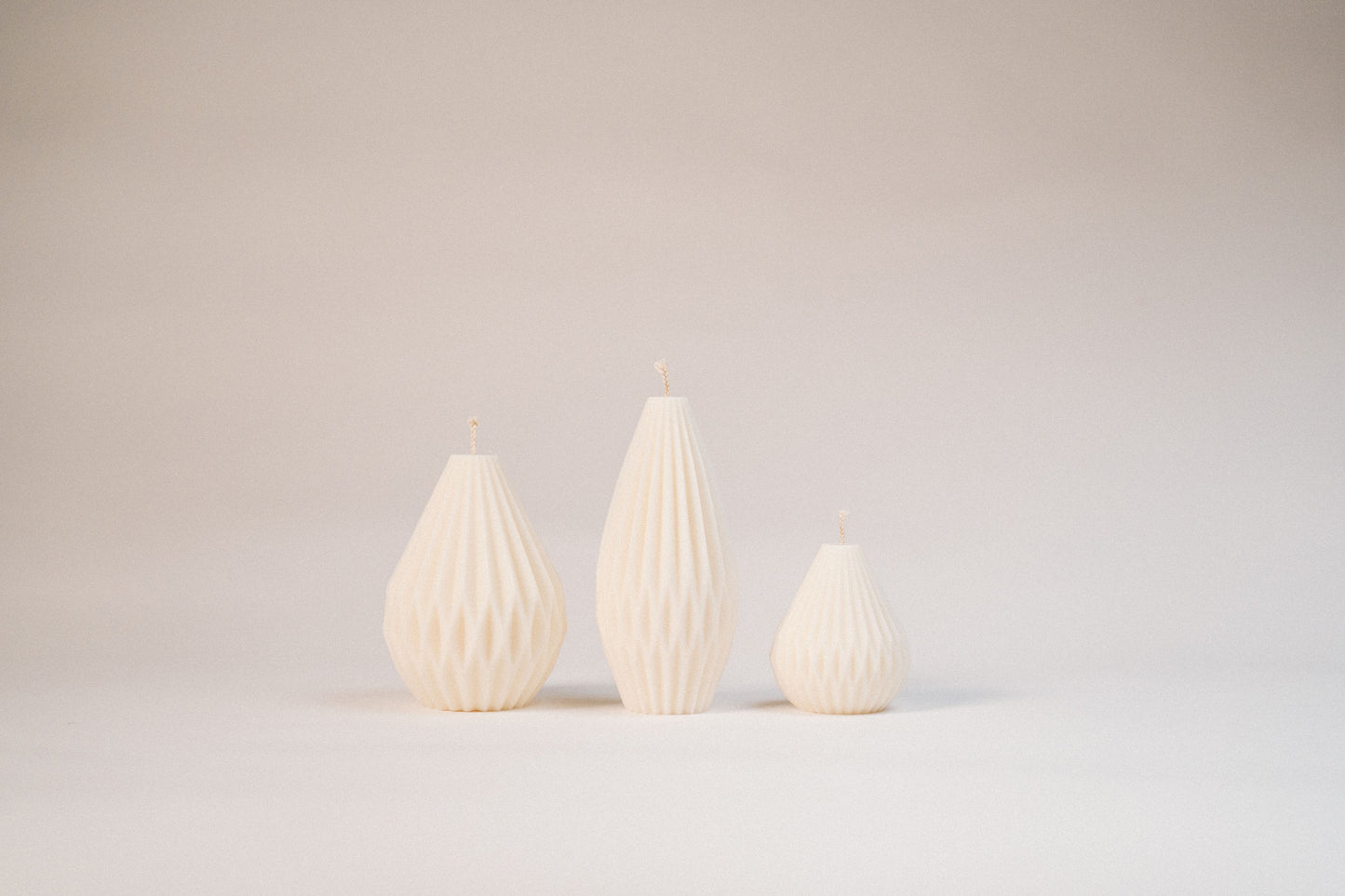 Set of Three Pur Geometric Candles