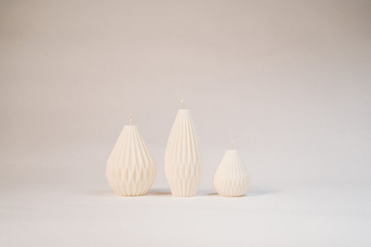 Set of Three Pur Geometric Candles