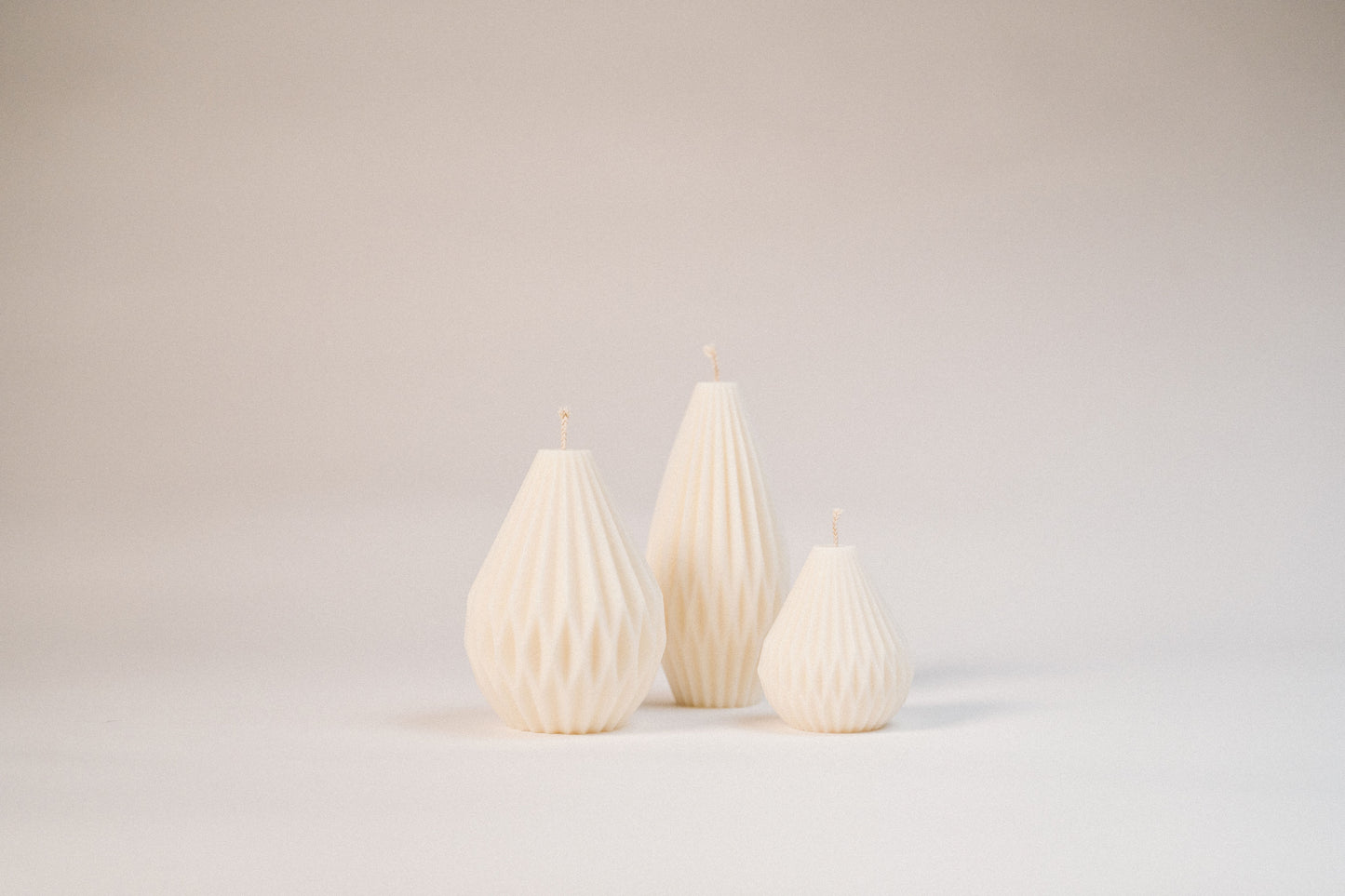 Set of Three Pur Geometric Candles